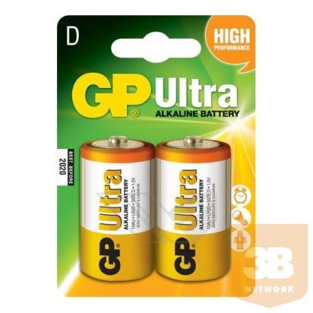 Elem GP Ultra alkáli D góliát elem - 2db/csomag