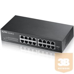   ZYXEL Switch 16x1000Mbps Fémházas Rackes, GS1100-16-EU0103F