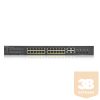 ZYXEL Switch 24x1000Mbps (24xPOE) +4xGigabit kombó SFP+, Fémházas Menedzselhető, (24xGbE POE port), GS1920-24HPV2-EU0101