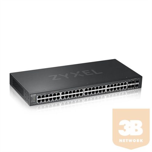 ZYXEL Switch 44x1000Mbps + 4xGigabit kombó SFP + 2xGigabit SFP, Menedzselhető Rackes, GS2220-50-EU0101F