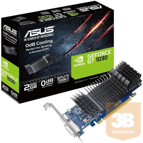 ASUS GeForce GT 1030 2GB GDDR5 low profile Silent passive cooling 90YV0AT0-M0NA00