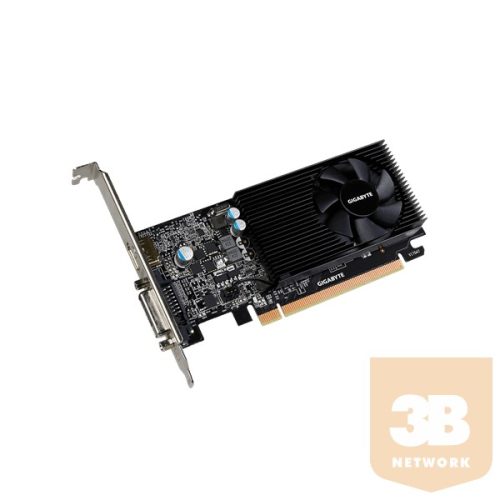 Gigabyte PCI-E Nvidia GTX 1030 Low Profile (2048MB, DDR5, 64bit, 1227/6008Mhz, DVI, HDMI, Single Slot Ventilátor)