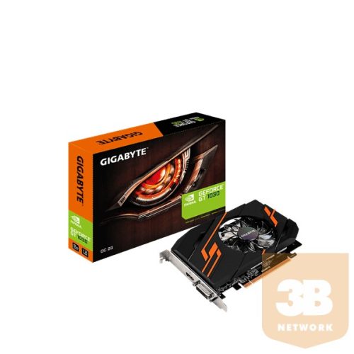 Gigabyte PCI-E Nvidia GTX 1030 (2048MB, DDR5, 64bit, 1265/6008Mhz, DVI, HDMI, Single Slot Ventilátor)