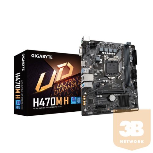 GIGABYTE Alaplap S1200 H470M H INTEL H470, mATX