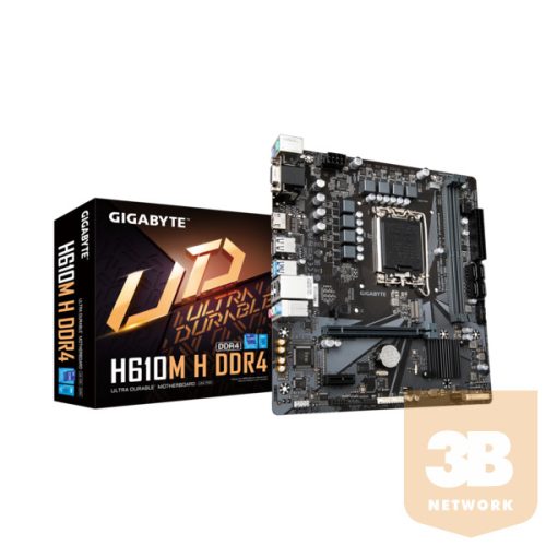 GIGABYTE Alaplap S1700 H610M H DDR4 INTEL H610, mATX