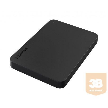 Toshiba Külső HDD 2.5" - 1TB Canvio Basics Fekete (USB3.0; ~5Gbps; NTFS/HFS+; matt)