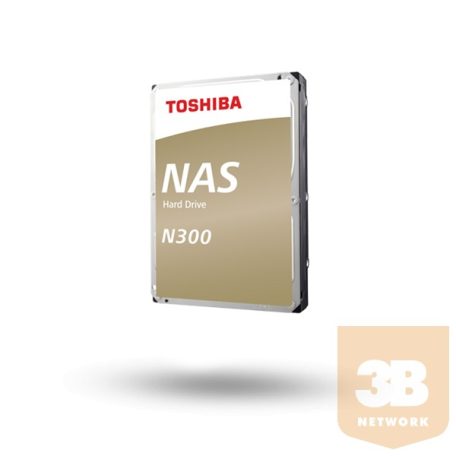 Toshiba Belső HDD 3.5" - N300 High-Reliability 10TB (Retail; NAS, RAID-, Multimédiás kiszolgálótárhely; 256MB / 7200RPM)