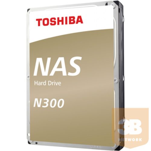 Toshiba Belső HDD 3.5" - N300 High-Reliability 6TB (Retail; NAS, RAID-, Multimédiás kiszolgálótárhely; 256MB / 7200RPM)