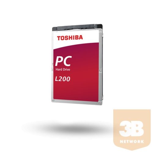 Toshiba Belső HDD 2.5" - L200 (SMR) Mobile 2TB (9,5mm; Bulk; notebookok, külső HDD házak; játékkonz; 128MB/5400RPM)