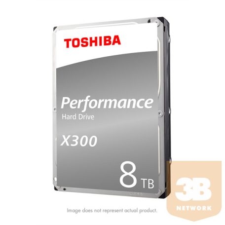 Toshiba Belső HDD 3.5" - X300 High-Performance 8TB (Retail; asztali munkaállomások, médiaközpontok; 256MB / 7200RPM)