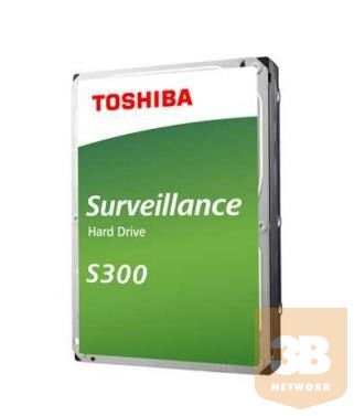 Toshiba Belső HDD 3.5" - S300 Surveillance 8TB (Bulk; Biztonságtechnikai rögzítőkbe; 128MB / 7200RPM)