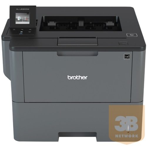 BROTHER Lézernyomtató HL-L6300DW, A4, mono, 46 lap/perc, WiFi/LAN/NFC/USB, duplex, 1200x1200dpi, 256MB