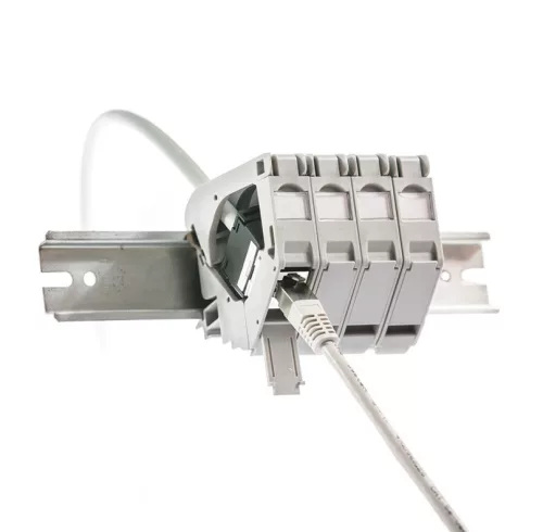 KeLine DIN sínre szerelhető üres keystone aljzat