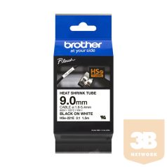   Brother szalag HSE-221E, Fehér alapon fekete, Zsugorcső, 9mm, 1,5m