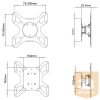 TECHLY ICA-LCD 2900B fali konzol 19-37" LCD kijelzőhöz, fekete