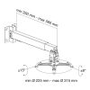 TECHLY ICA-PM 16 univerzális oldalfali / mennyezeti projektor konzol, 43-65 cm, ezüst