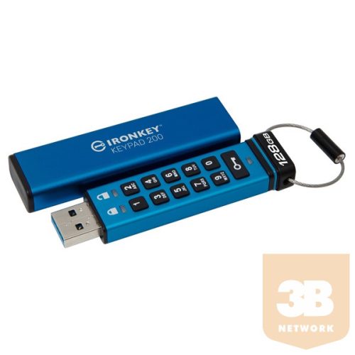 KINGSTON Pendrive 128GB, Ironkey Keypad 200 AES-256 FIPS 140-3 Lvl 3