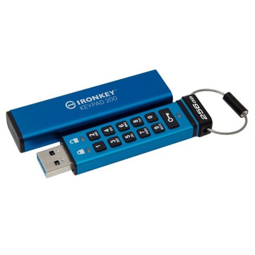 KINGSTON 256GB IronKey Keypad 200 FIPS 140-3 Lvl 3 Pending AES-256 Encrypted