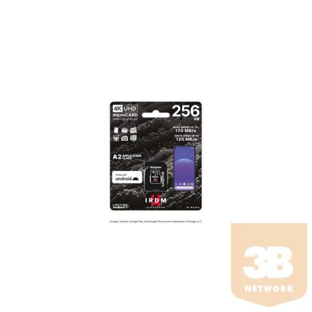 GOODRAM Memóriakártya MicroSDXC 256GB UHS-I U3 V30 + adapter, IRDM