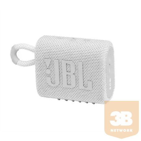 JBL GO 3 JBLGO3WHT, Portable Waterproof Speaker - bluetooth hangszóró, vízhatlan, fehér