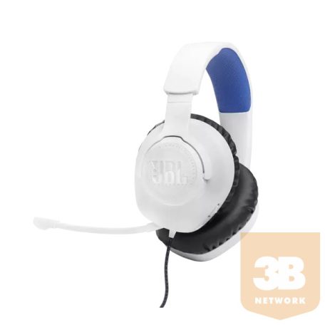 JBL Quantum 100P Console (Wired over-ear gaming headset with a detachable mic), Fehér/Kék