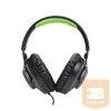 JBL Quantum 100X Console (Wired over-ear gaming headset with a detachable mic), Fekete/Zöld