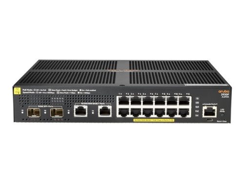 HPE Aruba 2930F Switch 12G PoE+ 2G/2SFP+ Europe - English localization