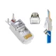 Cat7 FTP RJ45 pass-through csatlakozó (8p8c) fali és patch kábelre