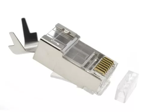 Cat7 FTP RJ45 pass-through csatlakozó (8p8c) fali és patch kábelre