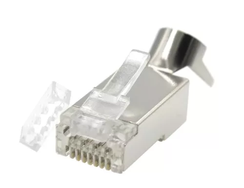 Cat7 FTP RJ45 pass-through csatlakozó (8p8c) fali és patch kábelre