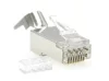 Cat7 FTP RJ45 pass-through csatlakozó (8p8c) fali és patch kábelre