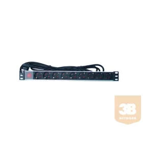 Villamos elosztó 9-es 19" kapcsolóval