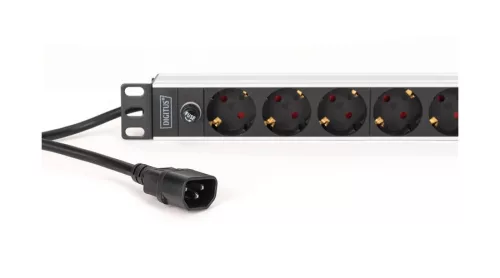 Digitus 9 aljzatos 19" rack PDU C14