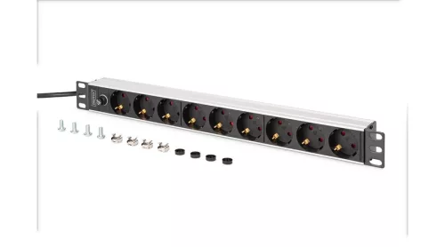 Digitus 9 aljzatos 19" rack PDU C14