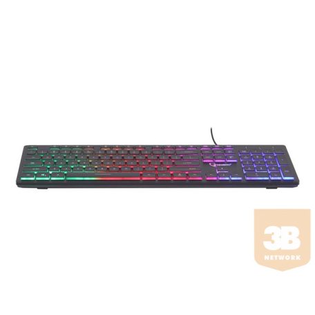 GEMBIRD KB-UML-01 Gembird Backlight multimedia keyboard Rainbow, black, US layout