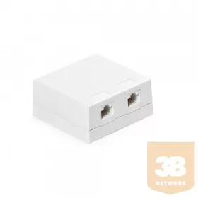   KELine KE-SMB02-W + KEJ-C5E-U-TL(2) Falon kívüli doboz Kategória 5E, 2xRJ45/u csatlakozóval