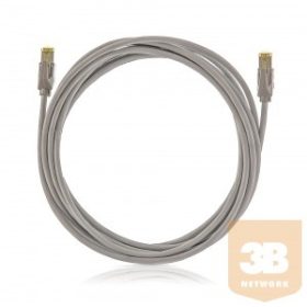   KELine KEL-C6A-P-100 Kategória 6A, 10Giga patch kábel STP, 10 m, LSOH halogénmentés, Szürke