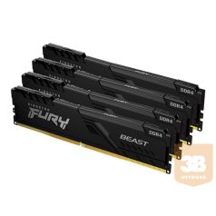   KINGSTON 32GB 3600MHz DDR4 CL17 DIMM Kit of 4 FURY Beast Black