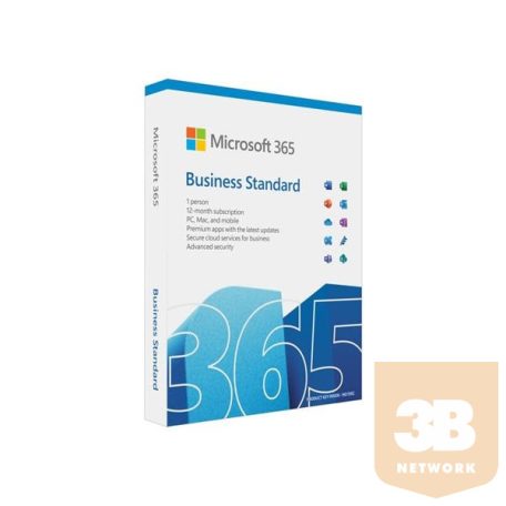 Microsoft 365 Vállalati Standard verzió (Business Standard) 1Y Win/MAC ENG FPP BOX Doboz P8