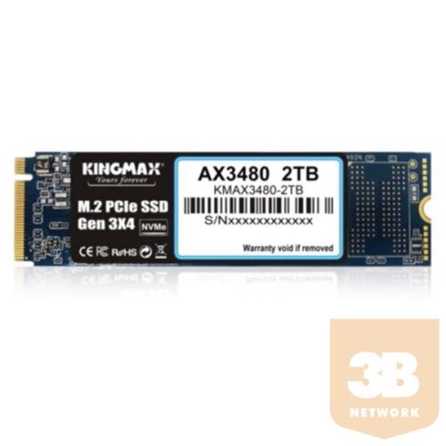 KINGMAX SSD M.2 2TB Solid State Disk, AX3480, NVMe x4