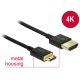 DeLock Cable High Speed HDMI with Ethernet - HDMI-A male > HDMI Mini-C male 3D 4K 2m Slim High Quality Black