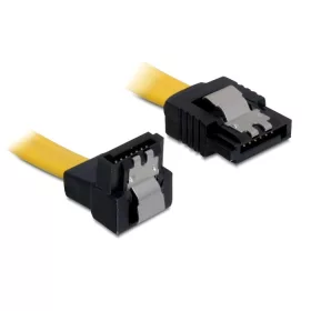 DeLock cable SATA 50cm down/straight metal Yellow