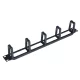 WP 1U plastic cable management, Black RAL 9005