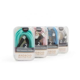   Delight Android adatkábel szilikon bevonat 2m (vegyes szín)