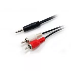 EQuip Audio cable 3,5 mm jack - 2xRCA 2,5m Black