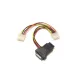 Kolink SATA tápkábel átalakító Sata->3x4pin Female