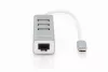 Digitus DA-70253 USB Type-C 3-Port Hub + Fast Ethernet LAN Adapter