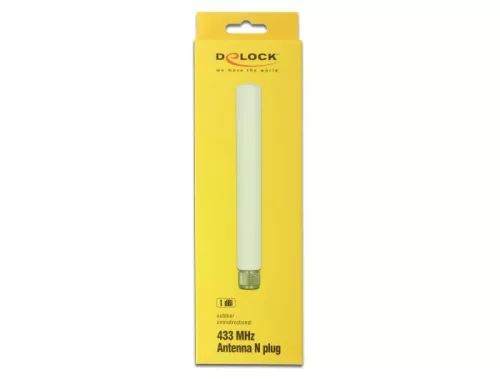 DeLock 433MHz Antenna N plug 1.45 dBi omnidirectional fixed outdoor White