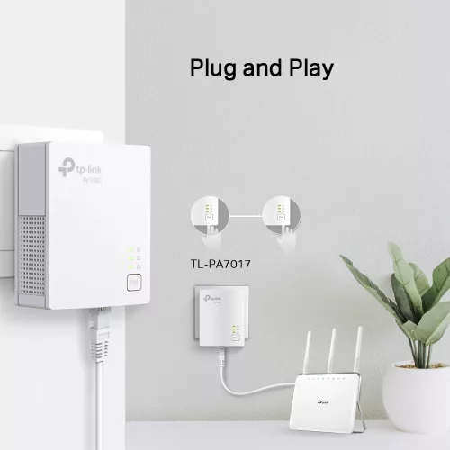 TP-Link TL-PA7017 KIT AV1000 Gigabit Powerline Adapter Kit