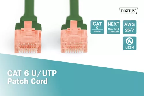Digitus CAT6 U-UTP Patch Cable 1m Green